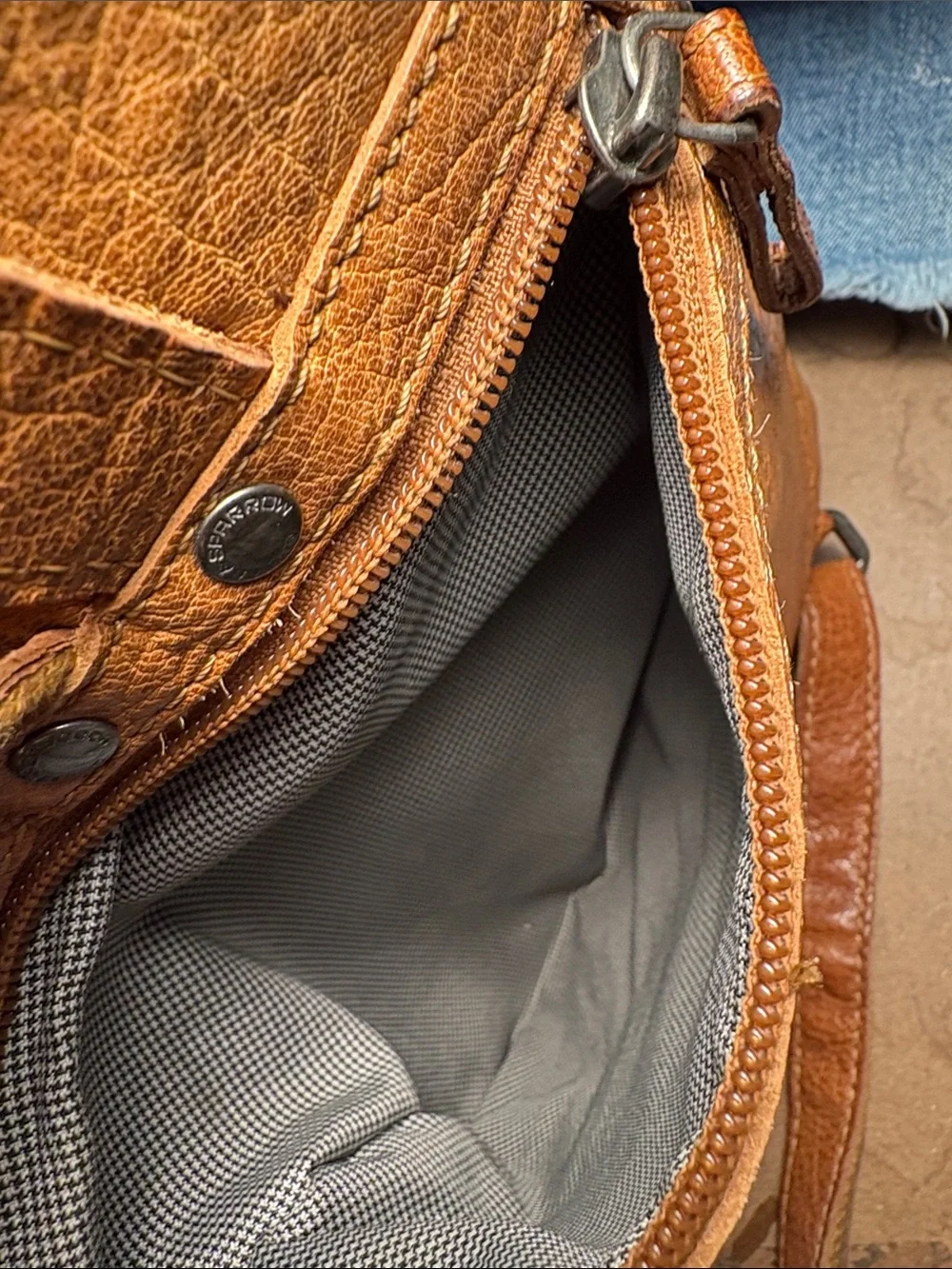 SPIKES & SPARROW Soft Distressed Leather Backpack